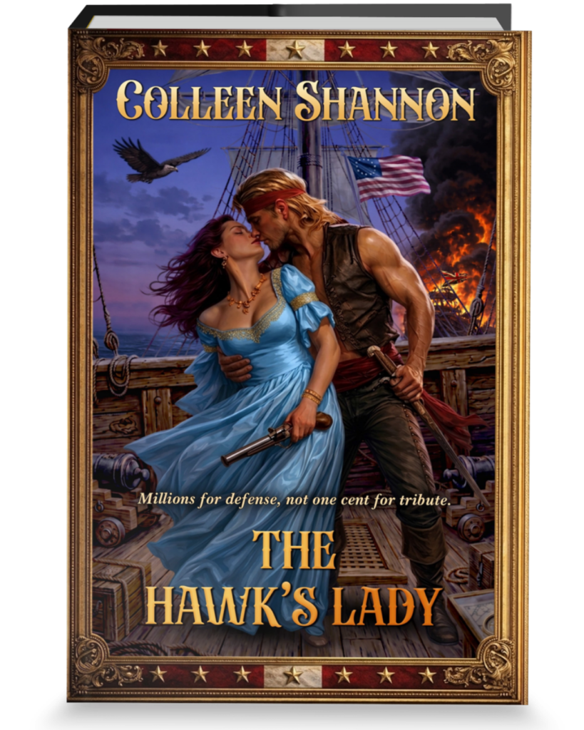 Image of the hardcover special edition of The Hawk's Lady by Colleen Shannon